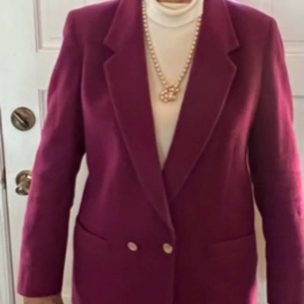 Cashmere and Wool Vintage Magenta Blazer